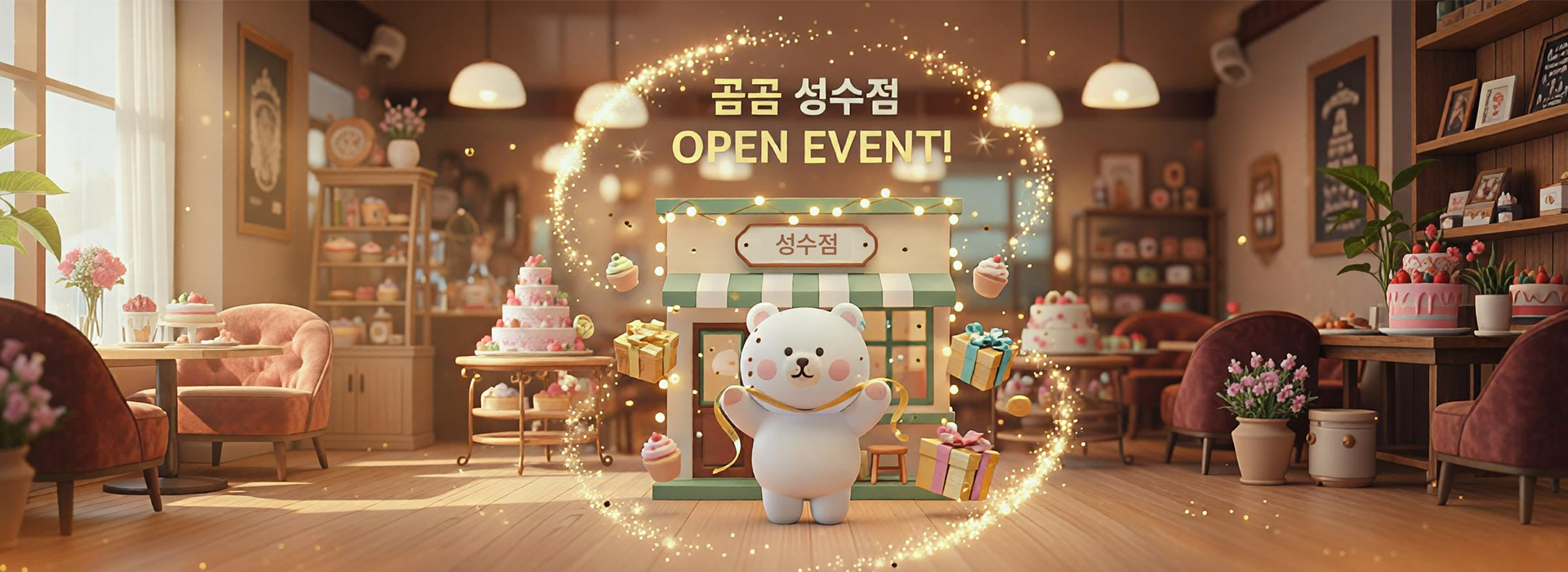 곰곰 베이커리 카페 성수점 오픈 이벤트 배너